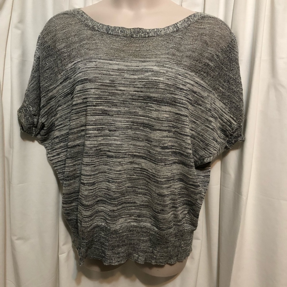 Grey sparkly mesh top sweater